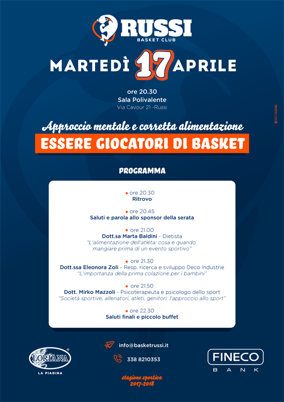 17/04/2018: SEMINARIO ESSERE GIOCATORI DI BASKET